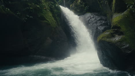 waterfall in a tropical rainforest
