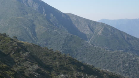 panning shot of mountain ridge line