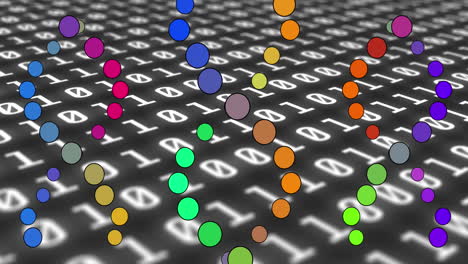 animation of medical data processing and processor socket over dark background