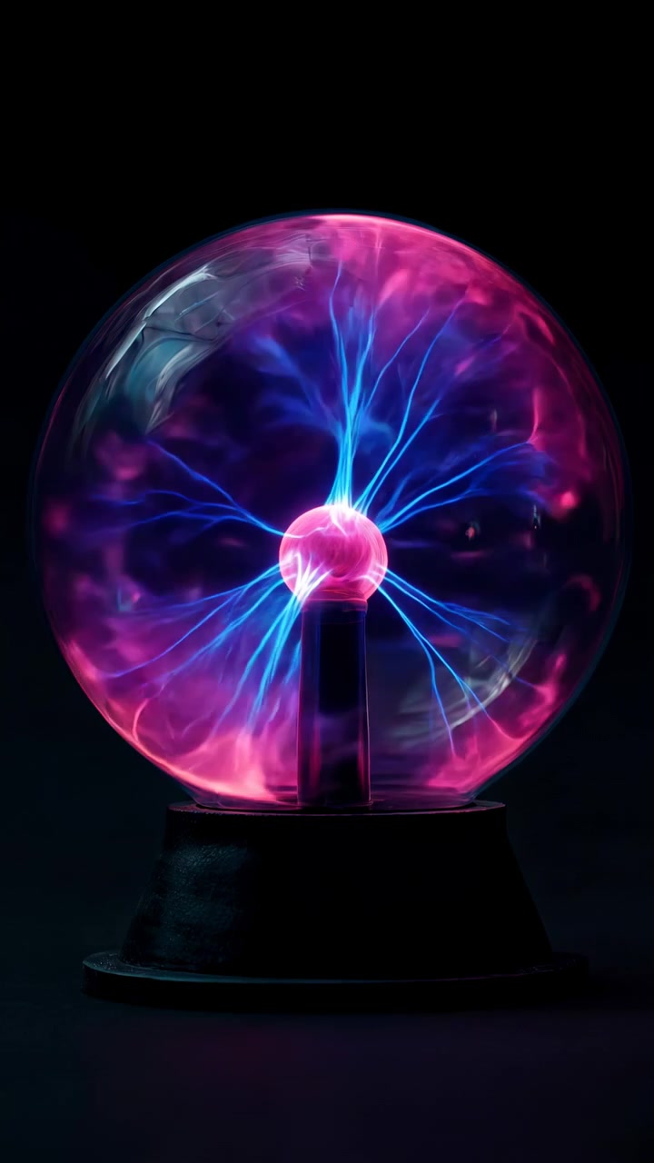 Animação de esfera de energia de plasma elétrico
