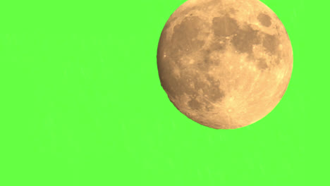 Gran-Luna-Llena-Colorida-Que-Sube-En-El-Fondo-De-La-Pantalla-Verde,-Lapso-De-Tiempo-Astro