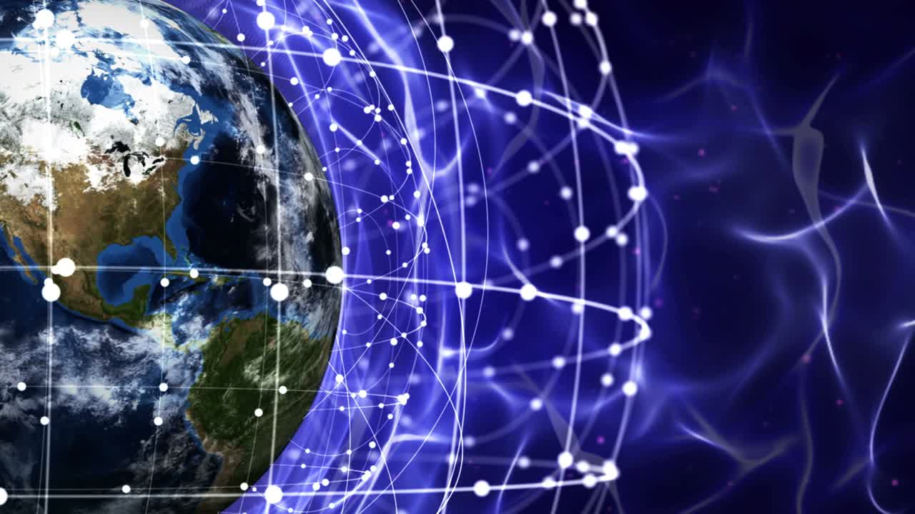 земля, концепция сети соединения, петля