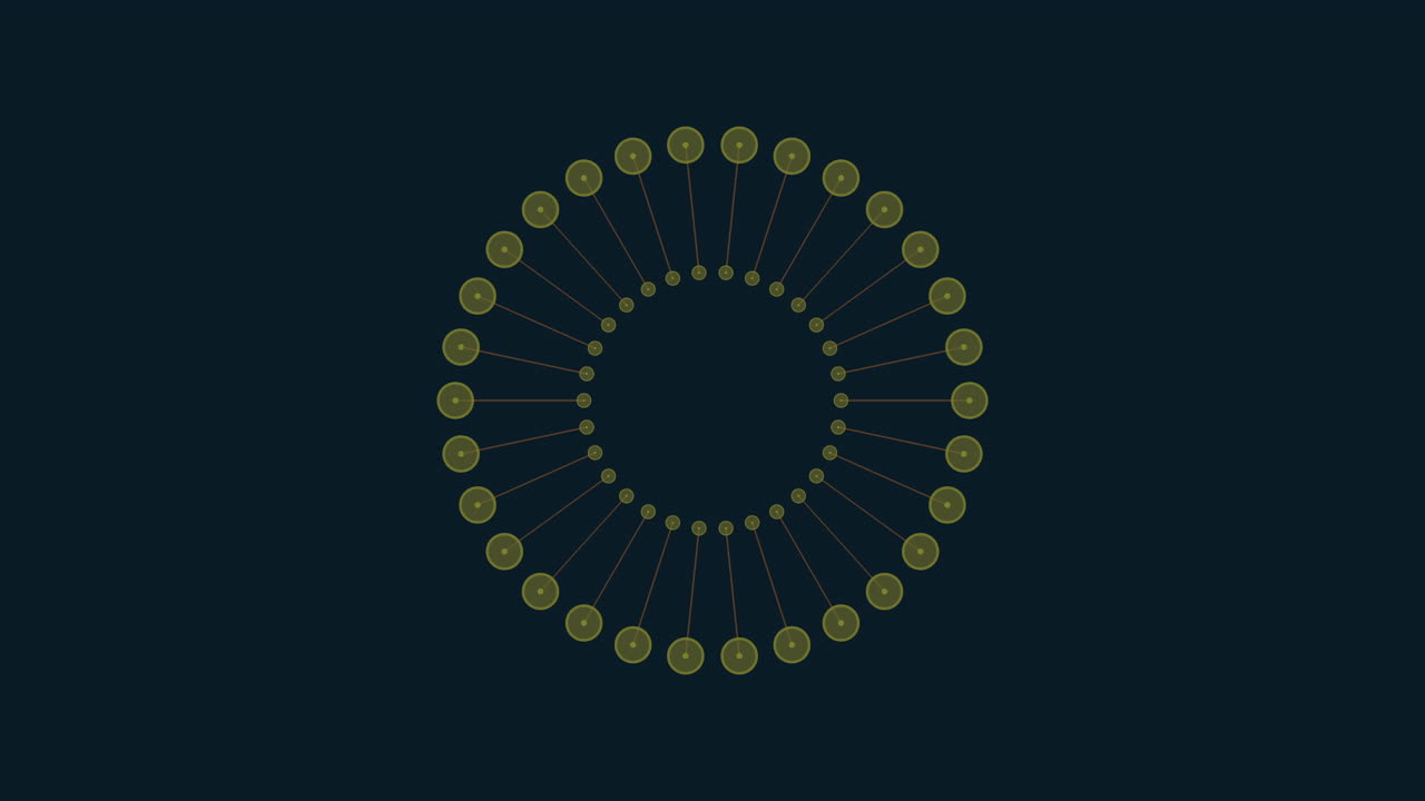 네온 그라데이션이 있는 미래 지향적인 원형 패턴