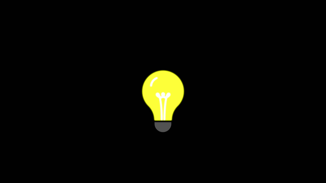 Lampadina animata che lampeggia