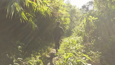 young hunter searching for his prey