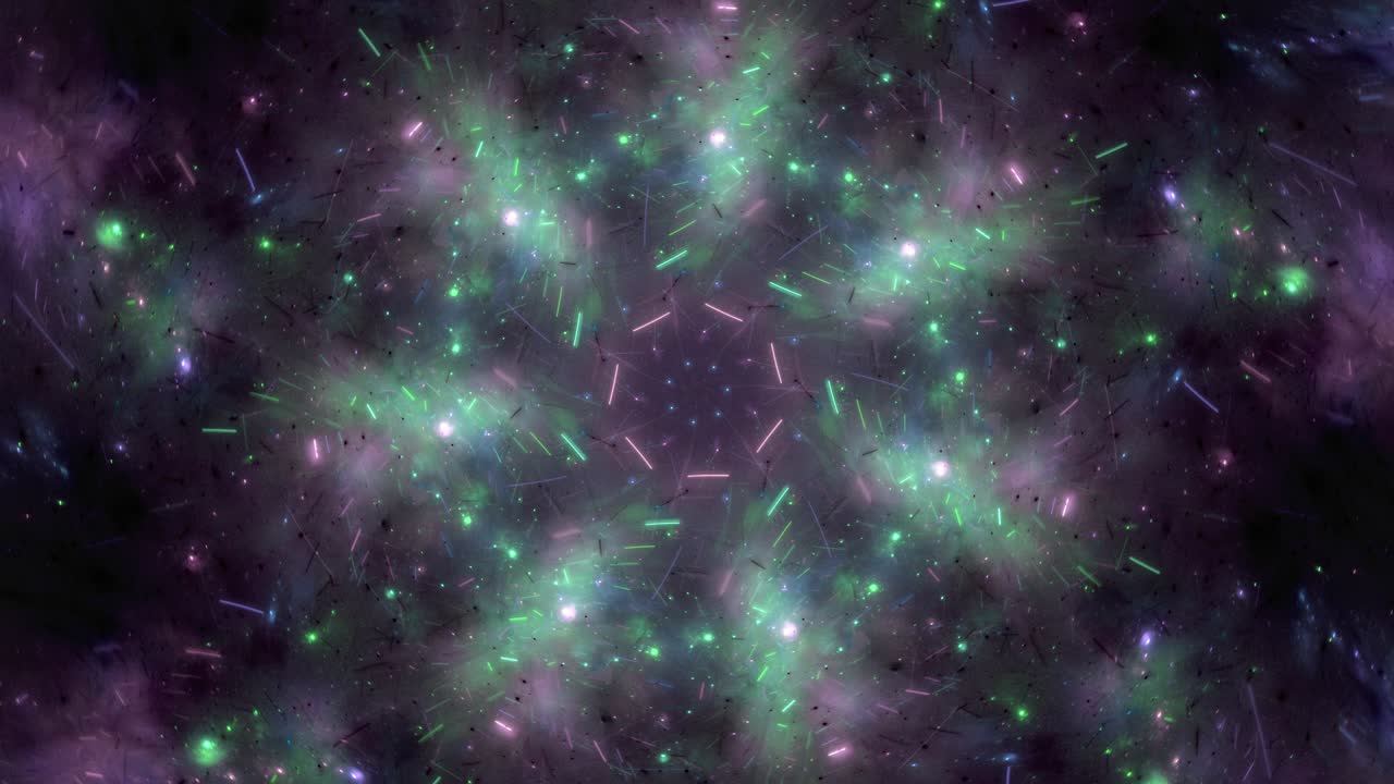 бесконечная петляющая мандала фрактального калейдоскопа, красивые и замысловатые узоры из цветных вихрей и переплетений