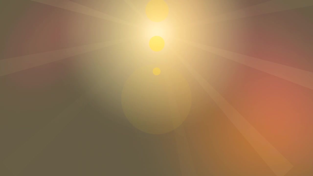 Sfondo astratto con lens flare in movimento e infiltrazioni di luce