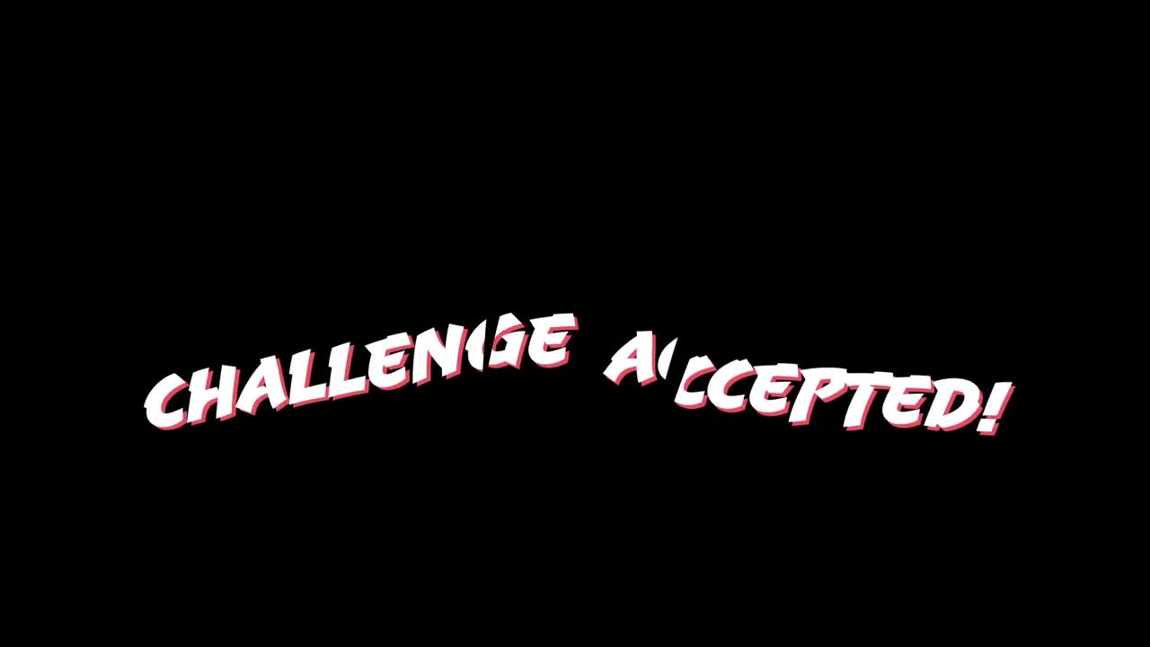 도전 단어와 빨간 번개를 받아들였습니다.