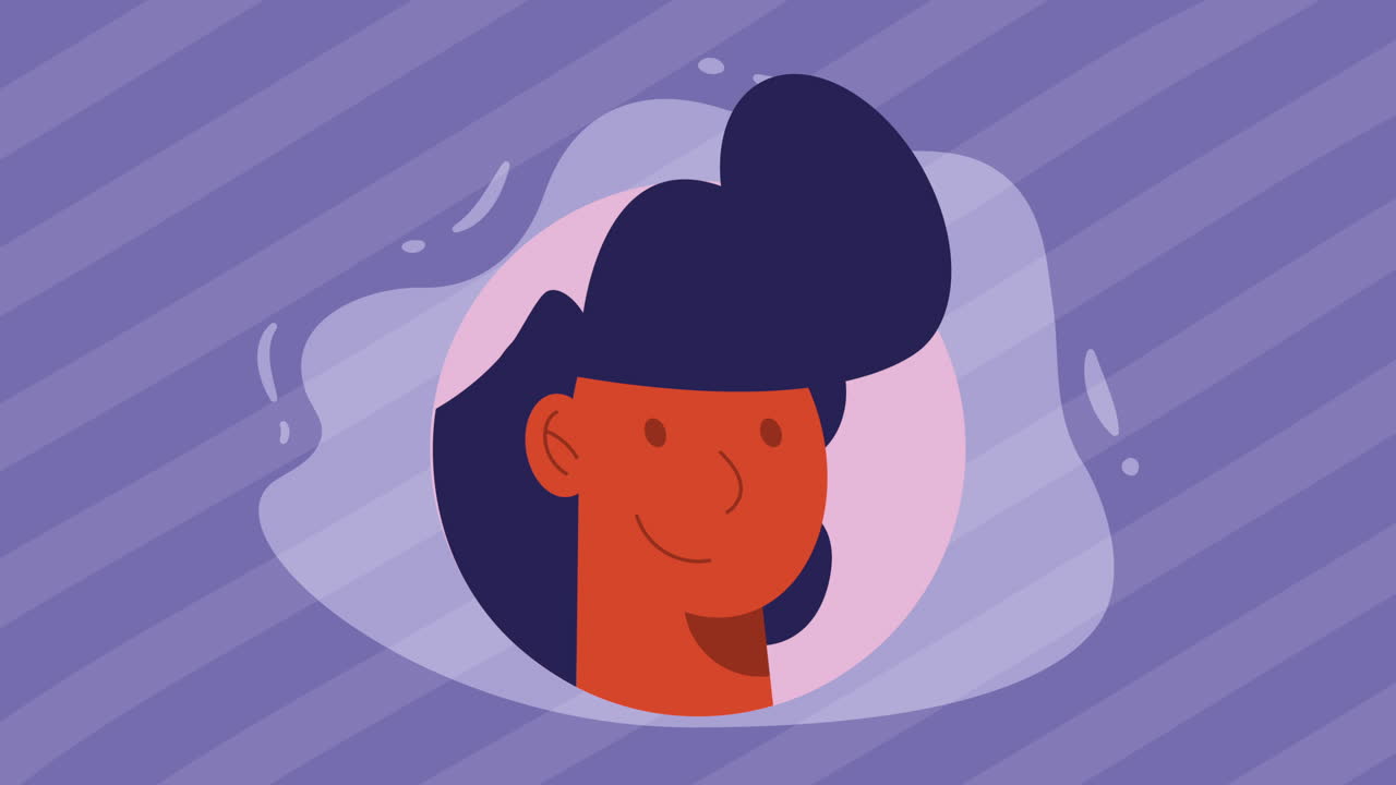 animazione di personaggi di giovani donne