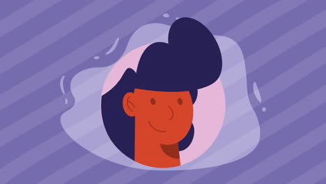 animación de personajes de mujeres jóvenes