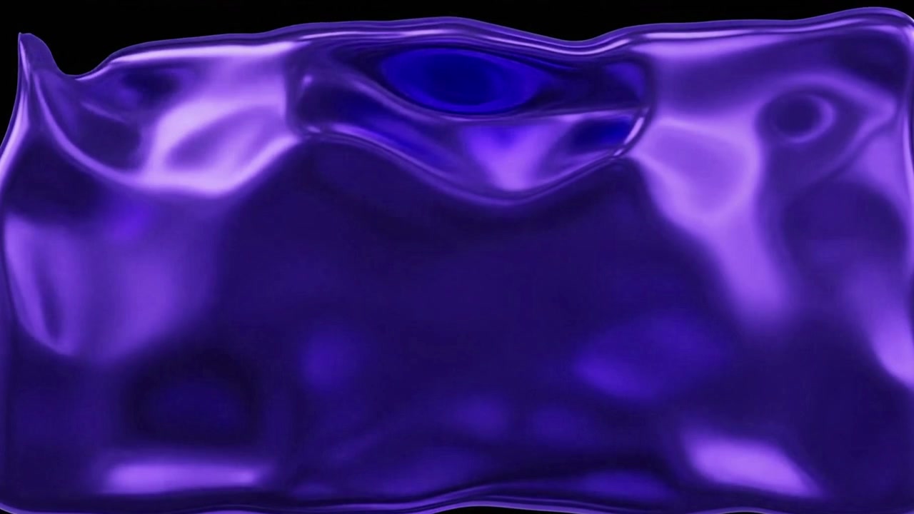 Movimento di onda liquida viola astratta su sfondo nero