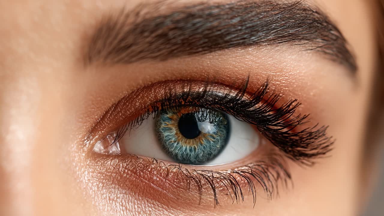 An Intricate Look at Human Expression: A Close-Up of a Stunning Eye with Vibrant Colors and Detailed Features Capturing the Essence of Beauty and Emotion