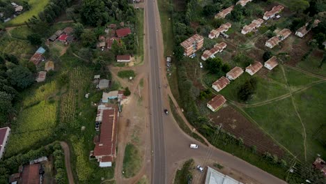 road junction of the village street road of the loitokitok town