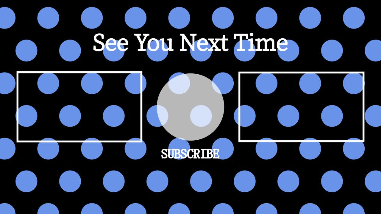 작은 점 배경 엔드 카드 엔딩 스크린 모션 그래픽