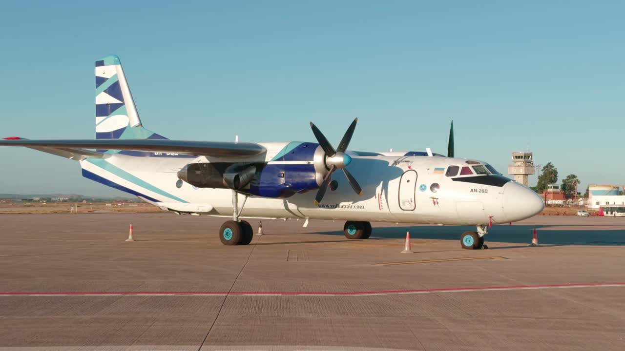 Antonov An-26 Airplane on Airport Tarmac