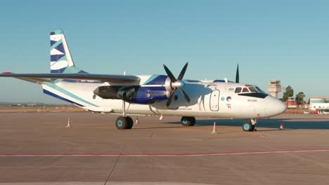 antonov an-26 airplane on airport tarmac