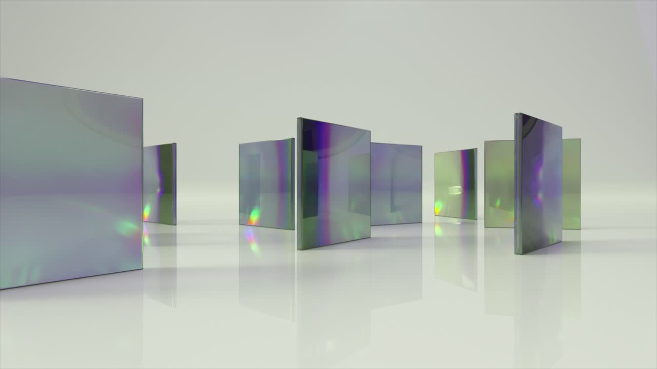 Free stock video - Colorful translucent glass blocks spin and rotate on ...