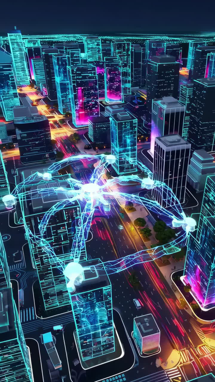 el paisaje urbano cyberpunk futurista