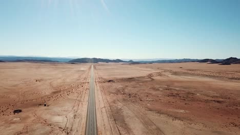 namibian road in kalahari desert in africa