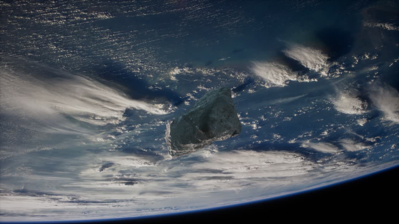 un asteroide peligroso se acerca al planeta tierra. imagen de la tierra proporcionada por la nasa