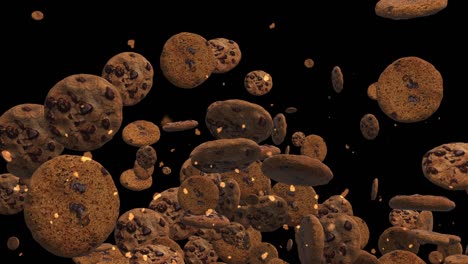 animación de bucle de galletas de chocolate