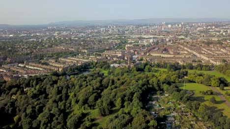 Volar-Sobre-Glasgow-Queens-Park-Hacia-Strathbungo