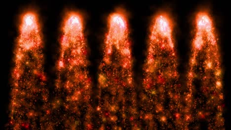chispas de fuego partículas de color animación gráficos de movimiento