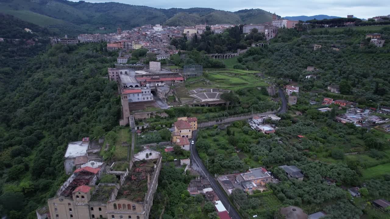 Sanctuary of Hercules Tivoli's ancient amphitheatre, Establishing aerial