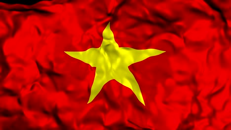 vietnam flag - looping, waving