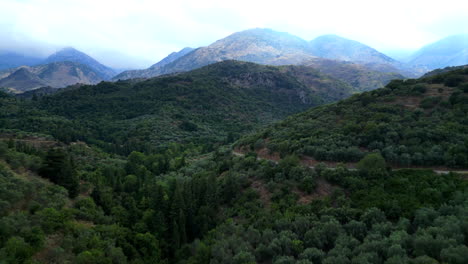 a breathtaking drone shot in crete, greece