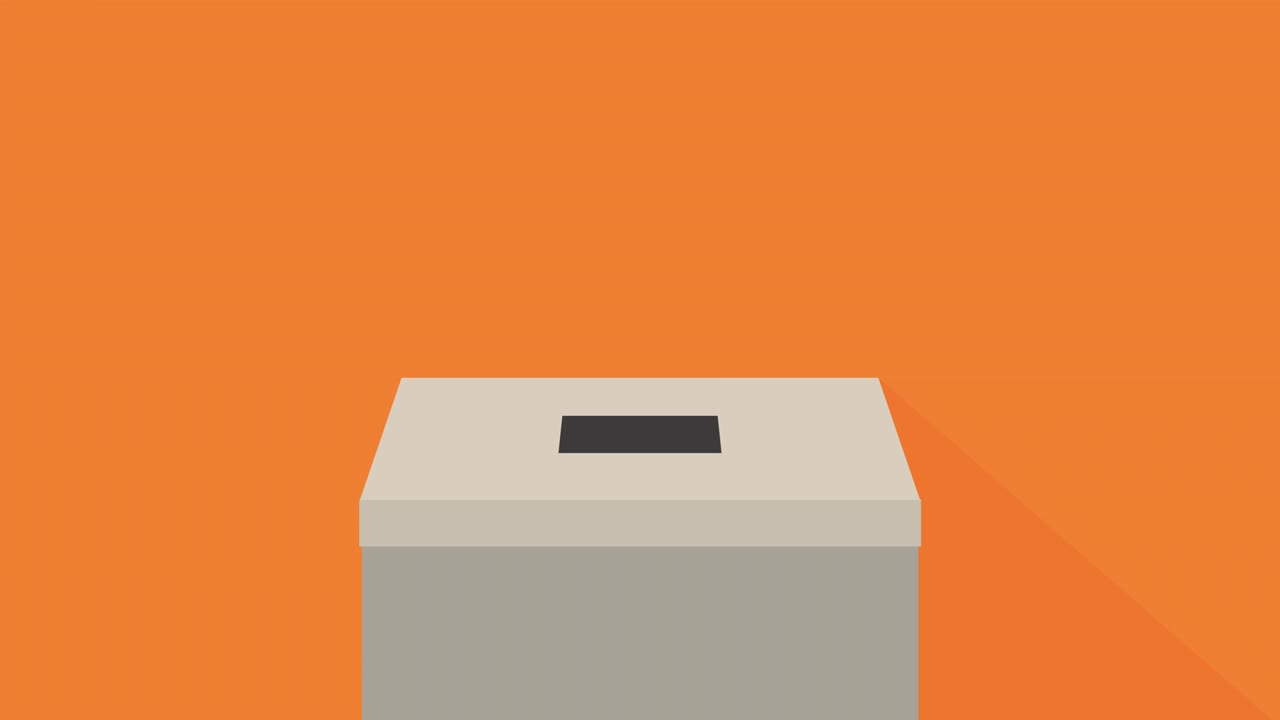 투표용지에 들어가는 투표용지, 민주주의 개념 루프