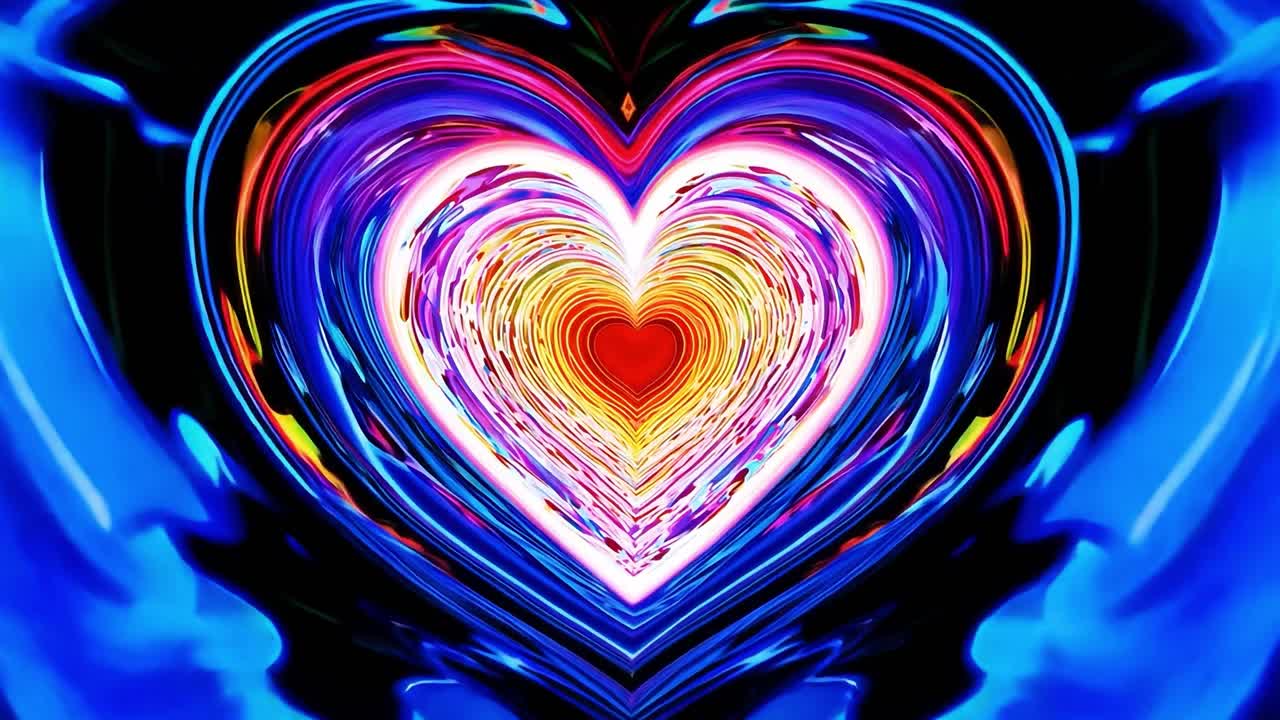 patrón de corazón abstractamente colorido