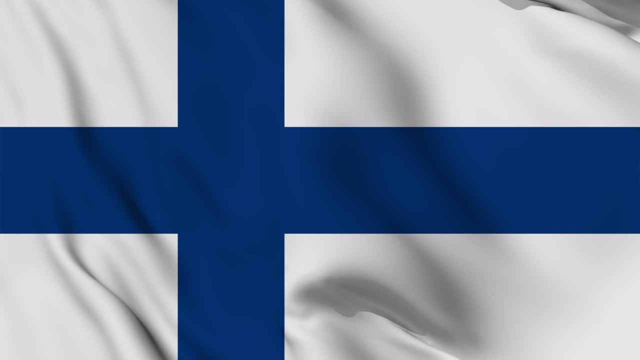 animación de agitaciones sin costuras de la bandera de finlandia