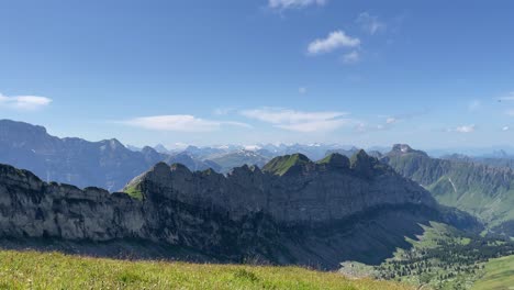 Excursion-At-Rautispitz-Schwyzer-Alps-Switzerland-Pan-Shot