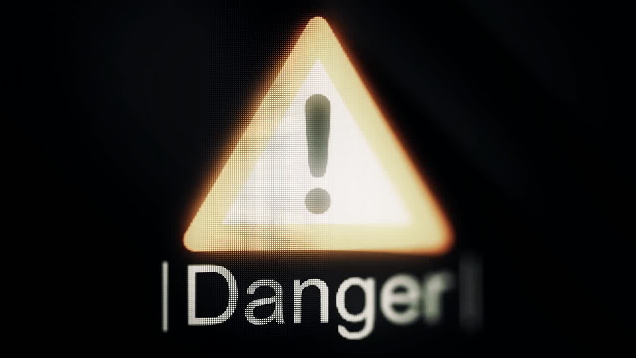 디지털 경고 표지 - 위험