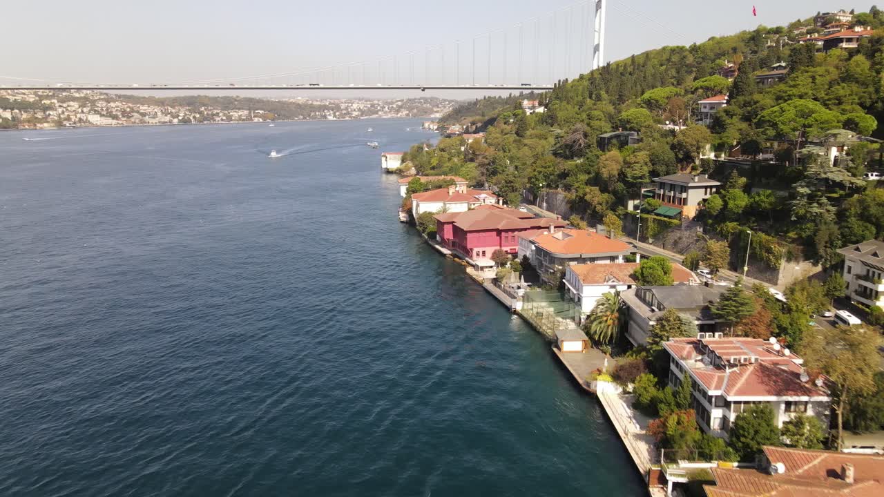 공중 드론 이스탄불 보스포러스 해협