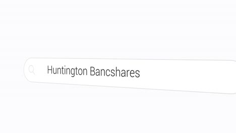 searching huntington bancshares on the search engine