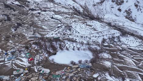 winter village in the himalayas