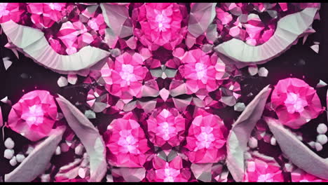 abstract pink gemstone kaleidoscope pattern
