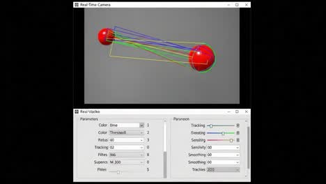 visualizing motion dynamics with real-time camera analysis: a detailed look at tracking parameters and interactions in a 3d environment