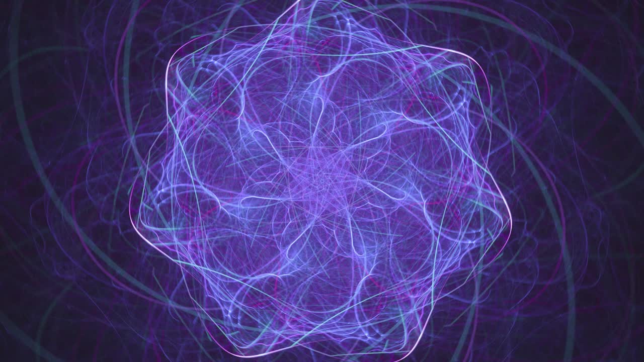 patrón de cambio de flor púrpura, dimensión alternativa de la conciencia y el viaje del espíritu - fondo de papel tapiz en bucle sin fin