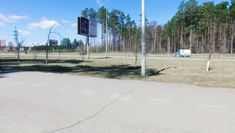 child riding a bike in a park