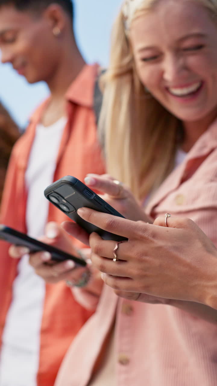 People using their phones