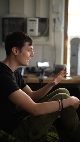 young man in an office setting