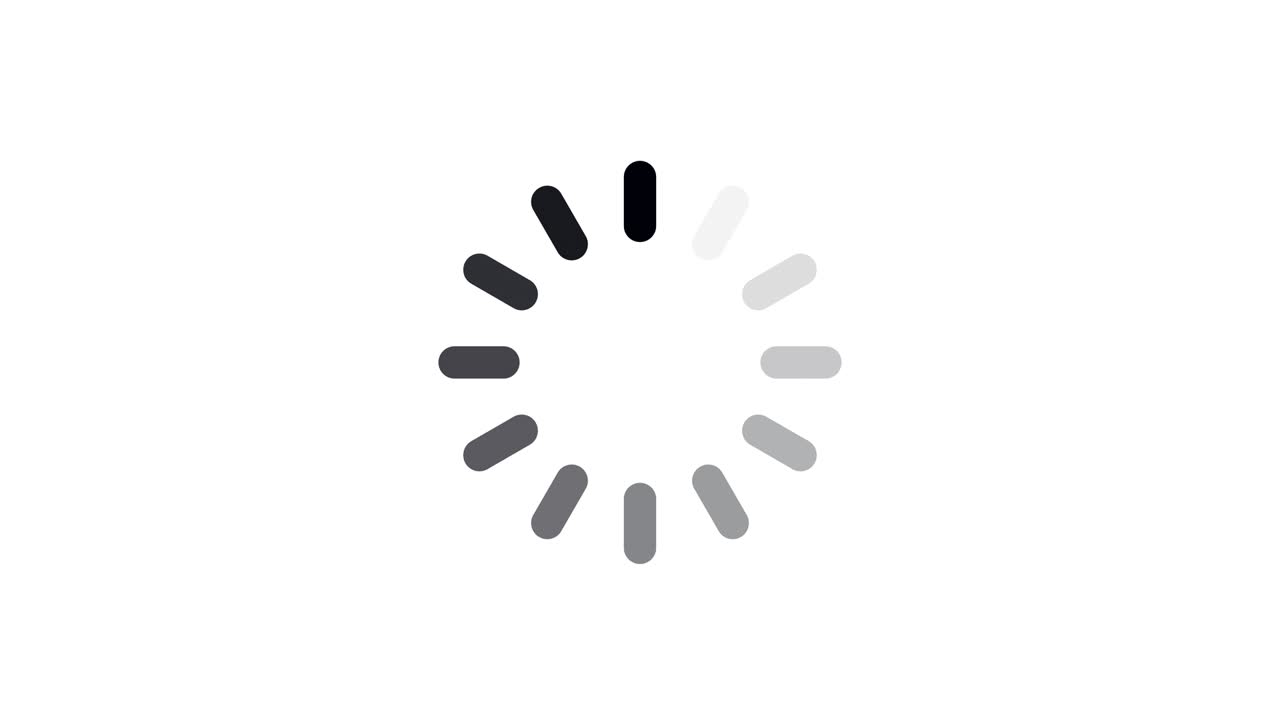 Loading Line Circle Icon Animation on White Background. 4K Video Loopable Preloader