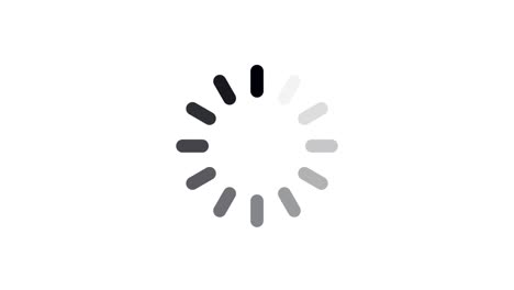 animación de icono de círculo de línea de carga en fondo blanco. precargador de vídeo en bucle 4k
