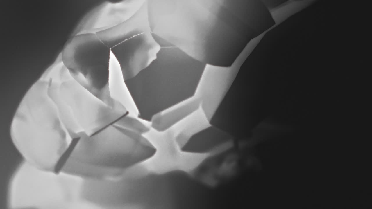 A broken mannequin head shell in xray