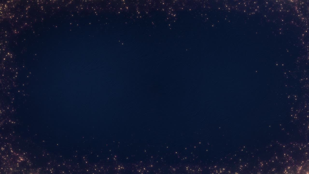 축제 추상 파란색과 금색 입자 루프 배경 복사 공간과 함께 인사 카드