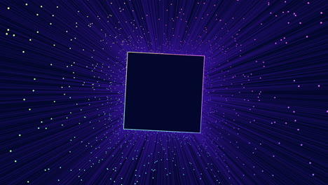 Futuristic-neon-cube-with-lines-in-dark-galaxy