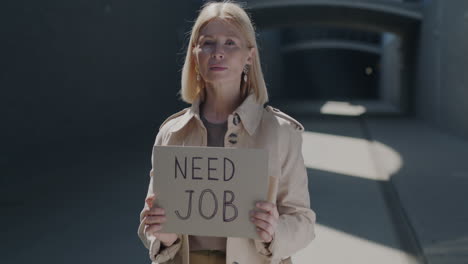 woman seeking employment